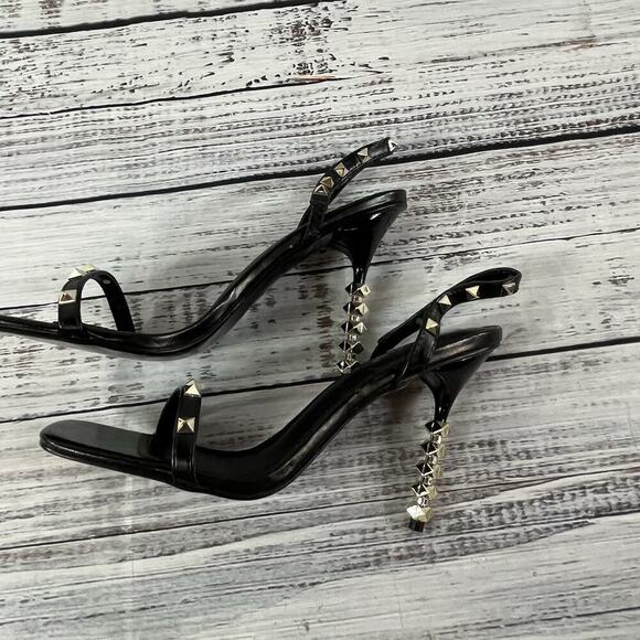 Cape Robbin Ultra Heels Stilettos Shoes sz 10 Black Gold Studs Cocktail Wedding - Picture 6 of 13